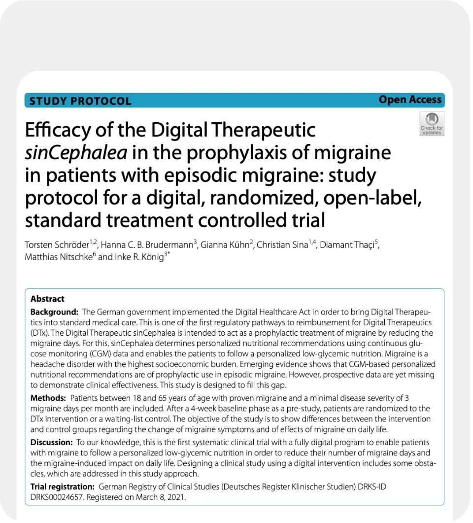 Efficacy of a Digital Therapeutic in the prophylaxis of migraine